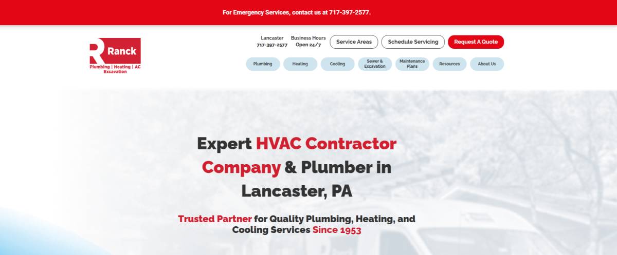 Ranck Plumbing, Heating, Ac & Excavation Best Hvac Plus Plumbing And Excavation