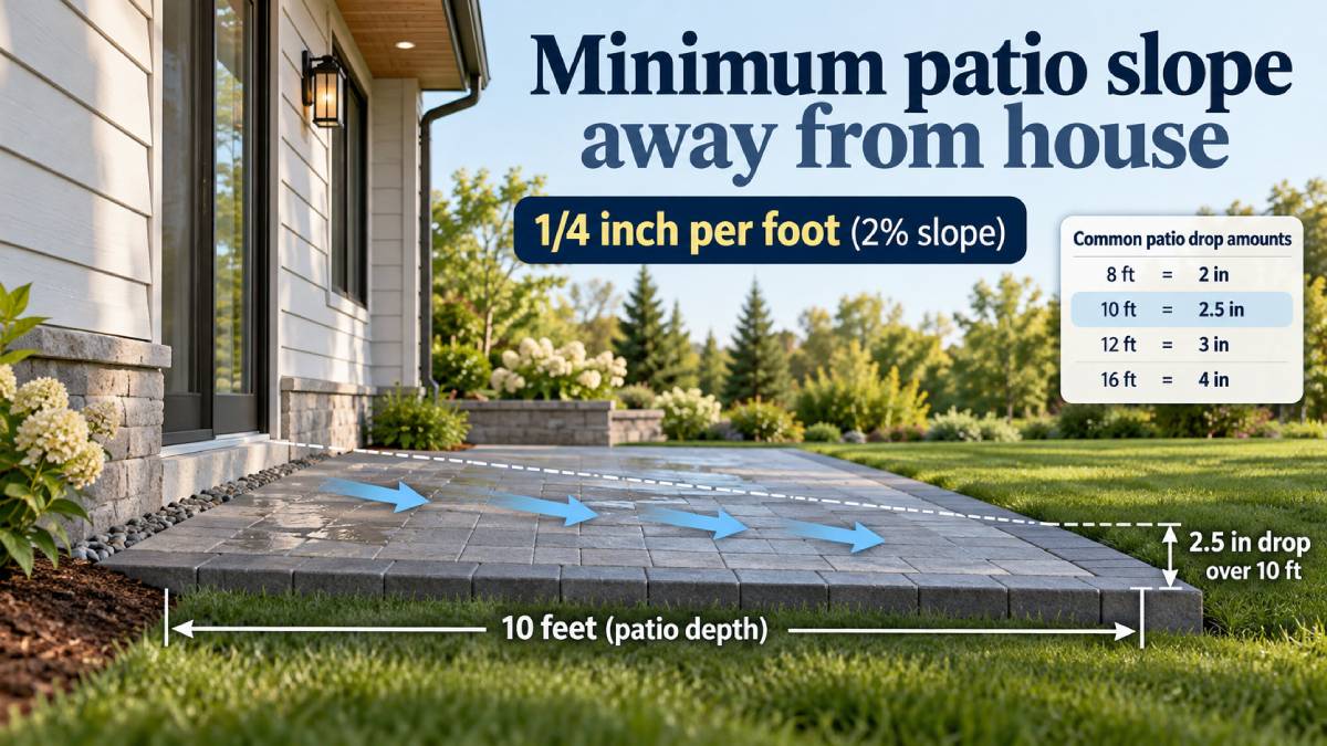 How Much Slope Does A Patio Need