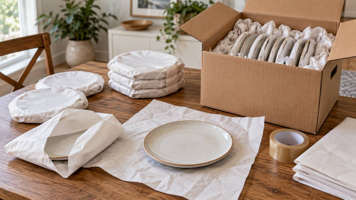 How To Pack Plates For Moving, Step By Step