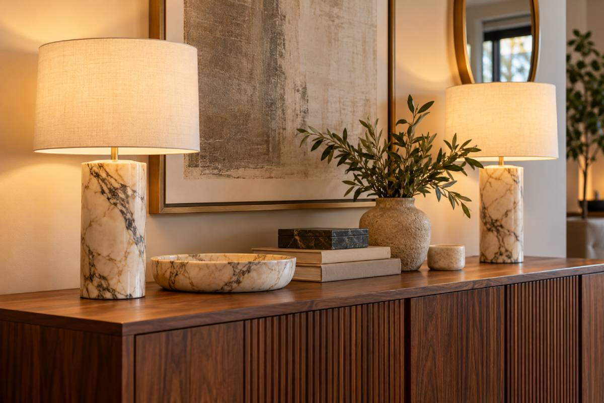 How To Style A Stone Lamp