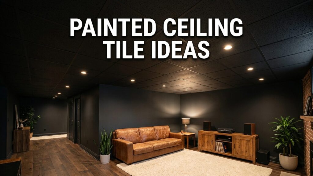 Painted Ceiling Tile Ideas